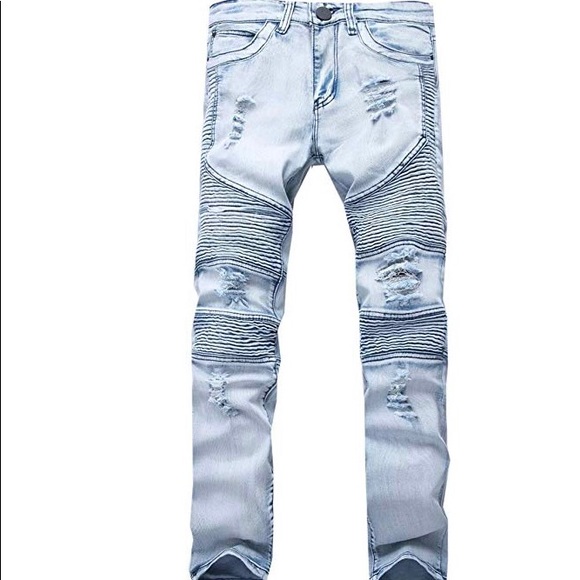 Other - Men’s Johnny Fashion Biker Skinny Slim Jeans
